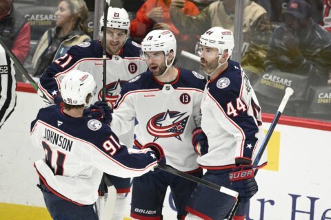 Adam Fantilli scores twice as the Blue Jackets beat the Capitals to remain in playoff contention