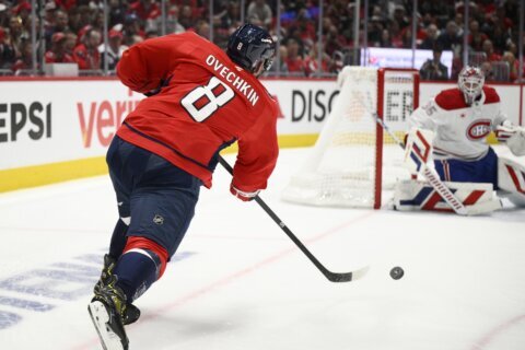 Ovechkin scores his 1st playoff overtime goal as the Capitals beat the Canadiens 3-2 in Game 1