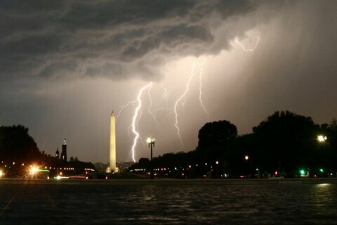 DC region evades ‘robust line’ of storms as scattered showers remain