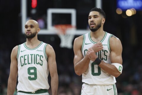 Jayson Tatum misses 1st career playoff game with wrist injury as Celtics host Magic in Game 2