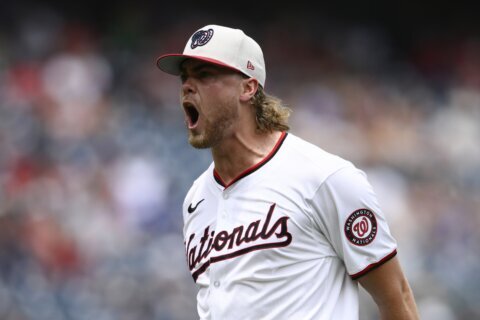 Irvin strikes out 9, Nationals beat Rockies 3-2
